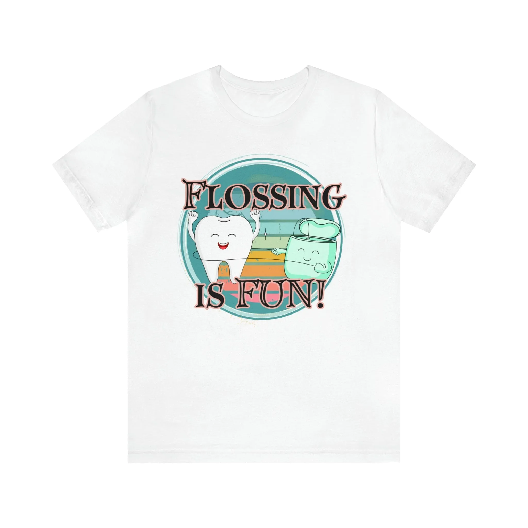 Flossing is fun! Unisex Jersey Short Sleeve Tee