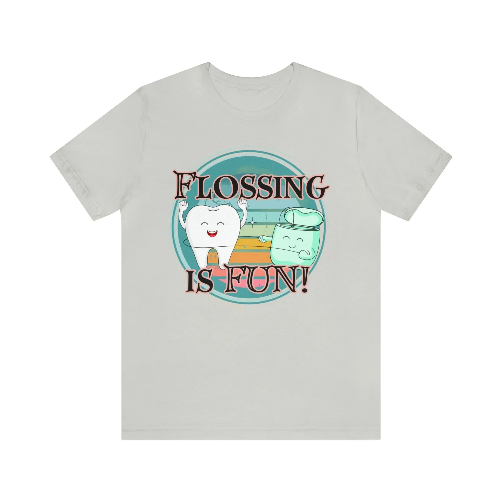 Flossing is fun! Unisex Jersey Short Sleeve Tee