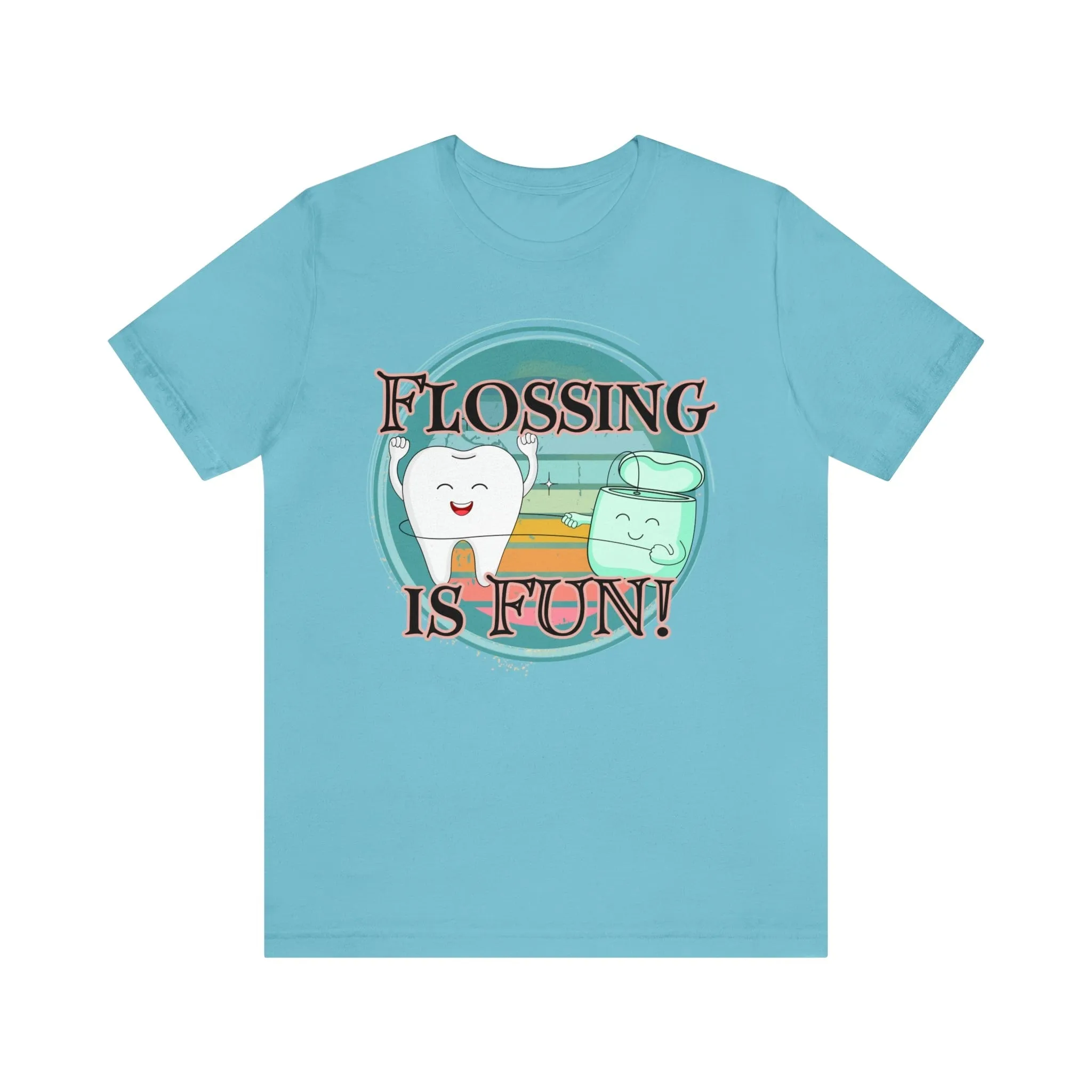 Flossing is fun! Unisex Jersey Short Sleeve Tee