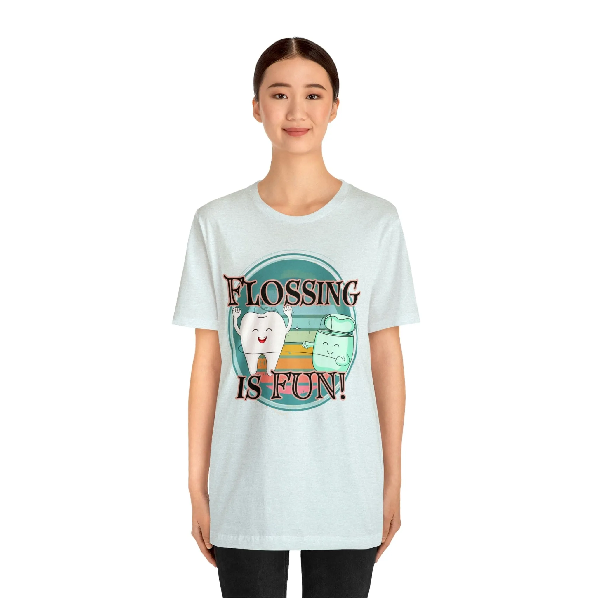 Flossing is fun! Unisex Jersey Short Sleeve Tee