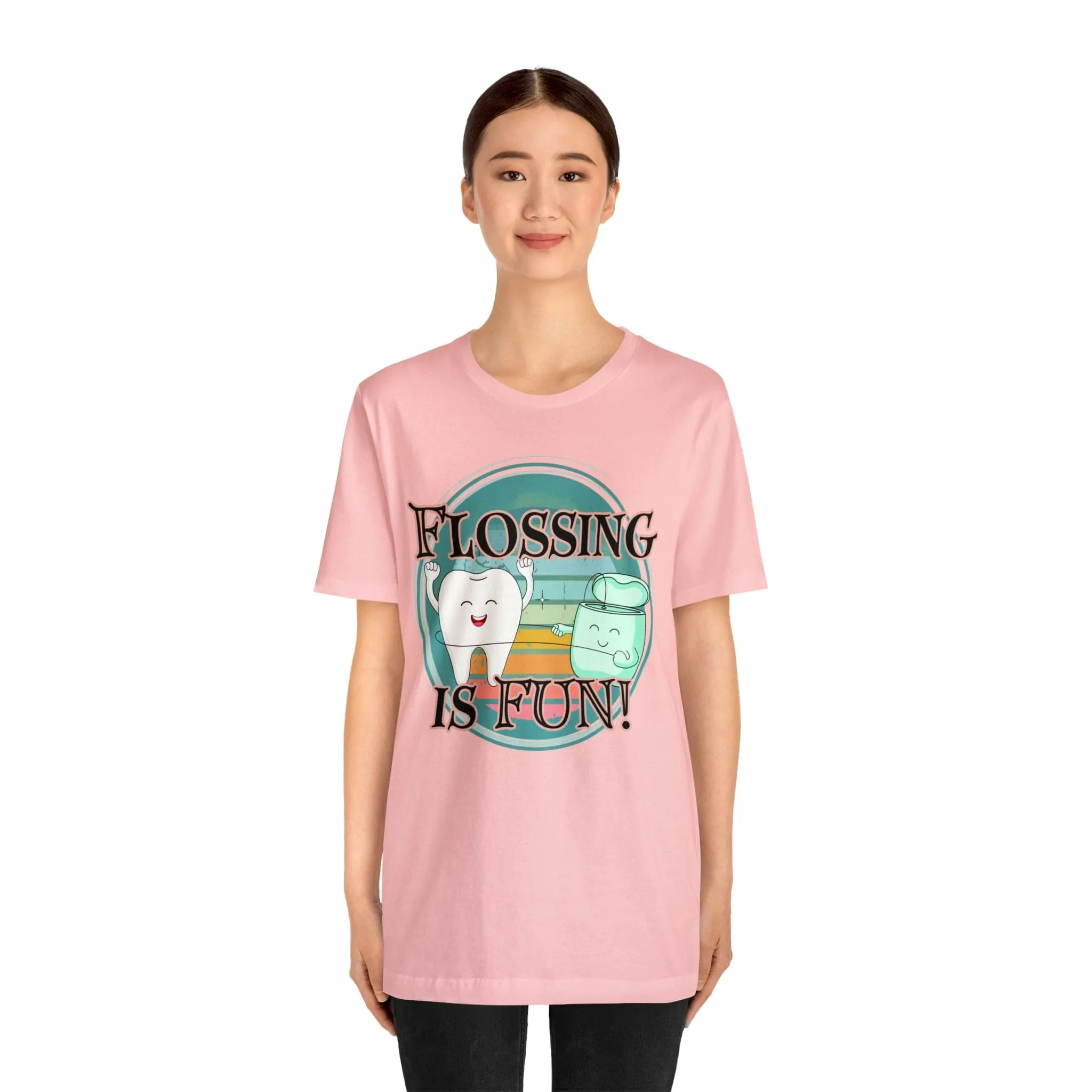 Flossing is fun! Unisex Jersey Short Sleeve Tee