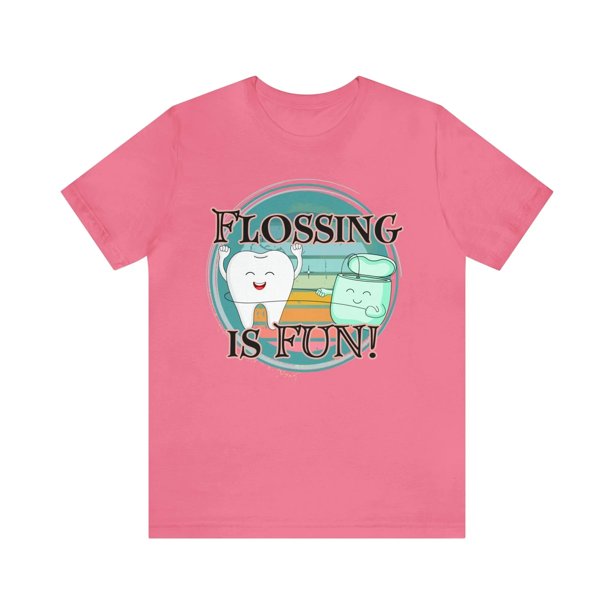 Flossing is fun! Unisex Jersey Short Sleeve Tee