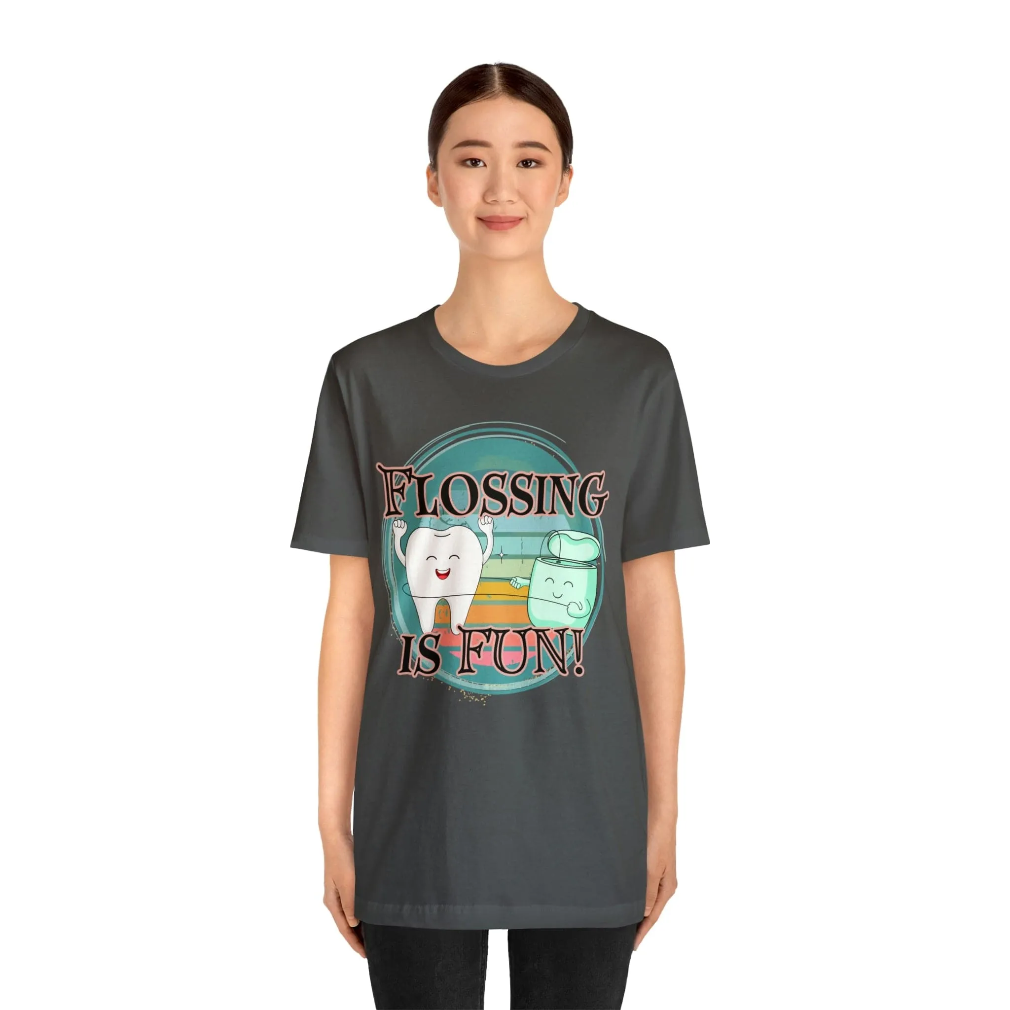 Flossing is fun! Unisex Jersey Short Sleeve Tee