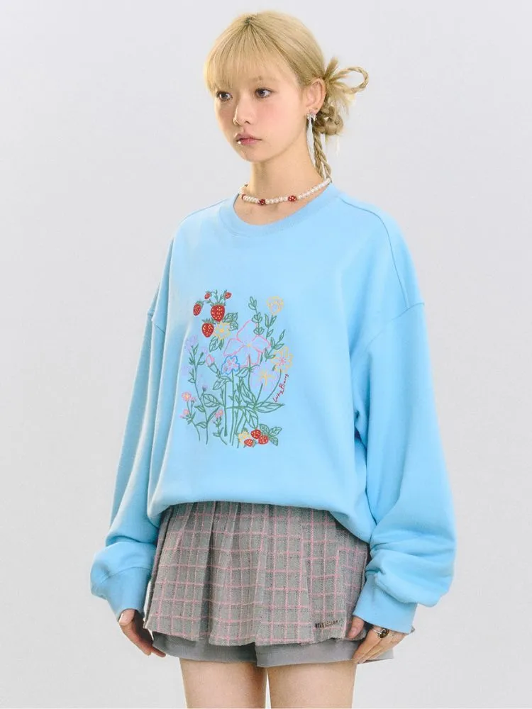 Flower embroidered Sweatshirts【s0000001511】