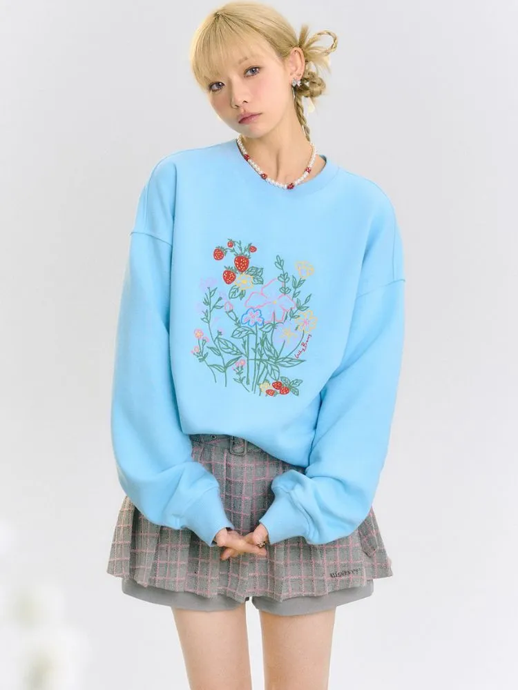 Flower embroidered Sweatshirts【s0000001511】