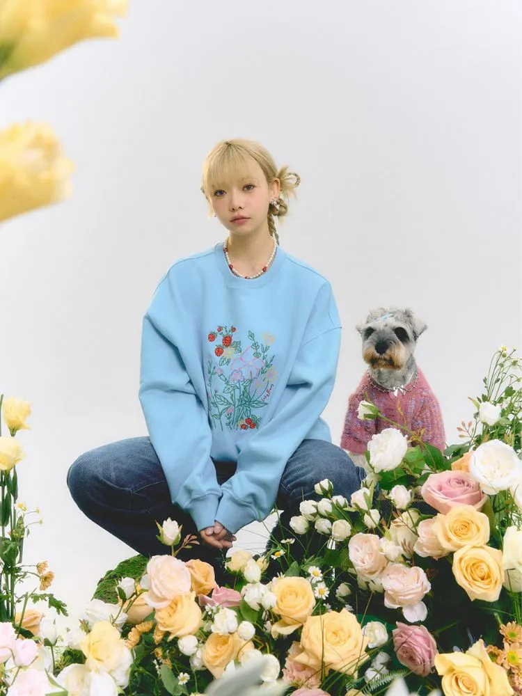 Flower embroidered Sweatshirts【s0000001511】