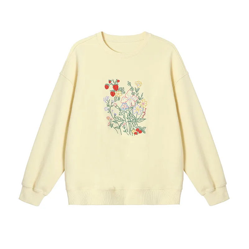 Flower embroidered Sweatshirts【s0000001511】