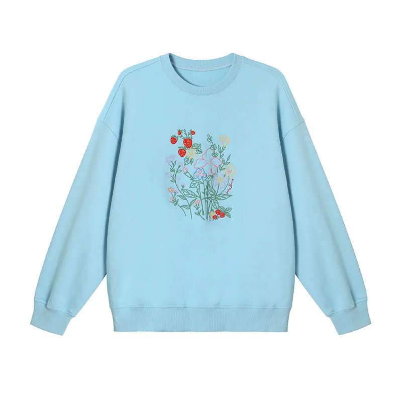 Flower embroidered Sweatshirts【s0000001511】