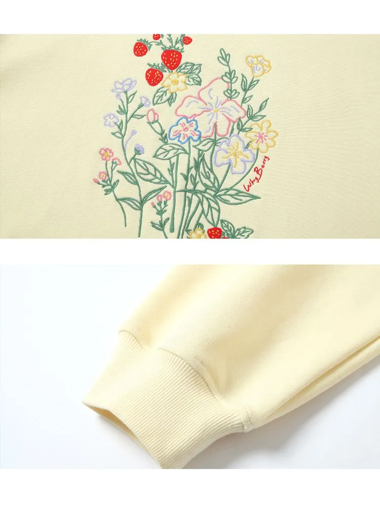 Flower embroidered Sweatshirts【s0000001511】