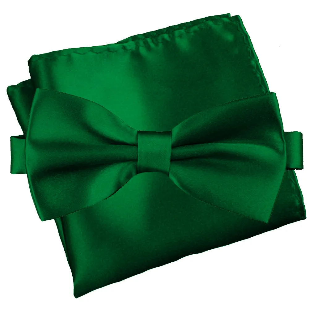 Forest Green [Silky Smooth] - Bow Tie and Pocket Square Matching Set