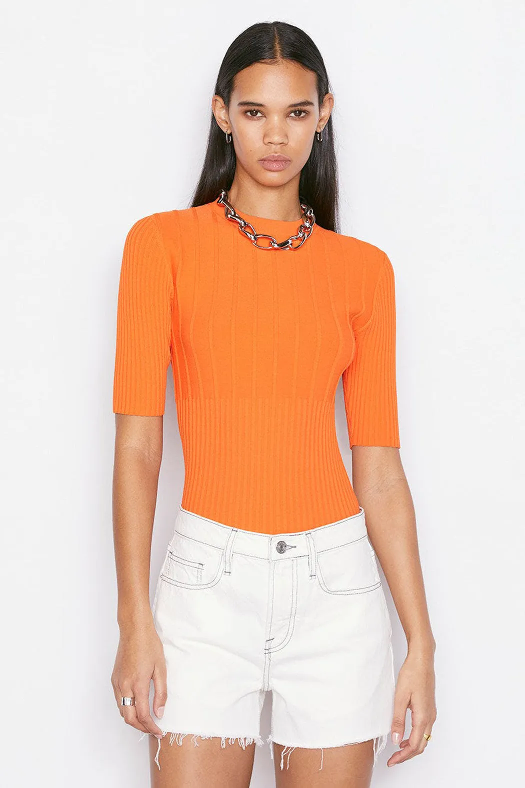 Frame - Mixed Rib Sweater Orange