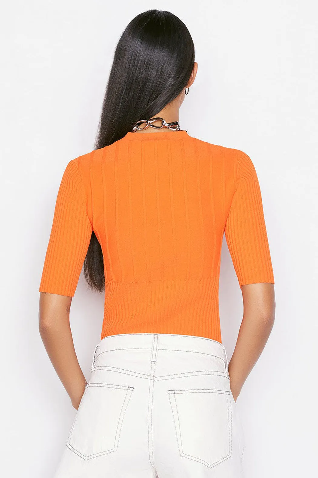 Frame - Mixed Rib Sweater Orange