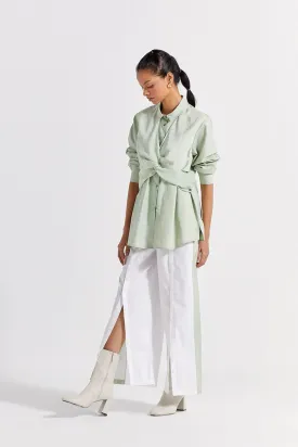 Front Twist Shirt - Mint