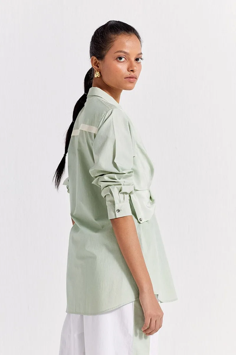 Front Twist Shirt - Mint