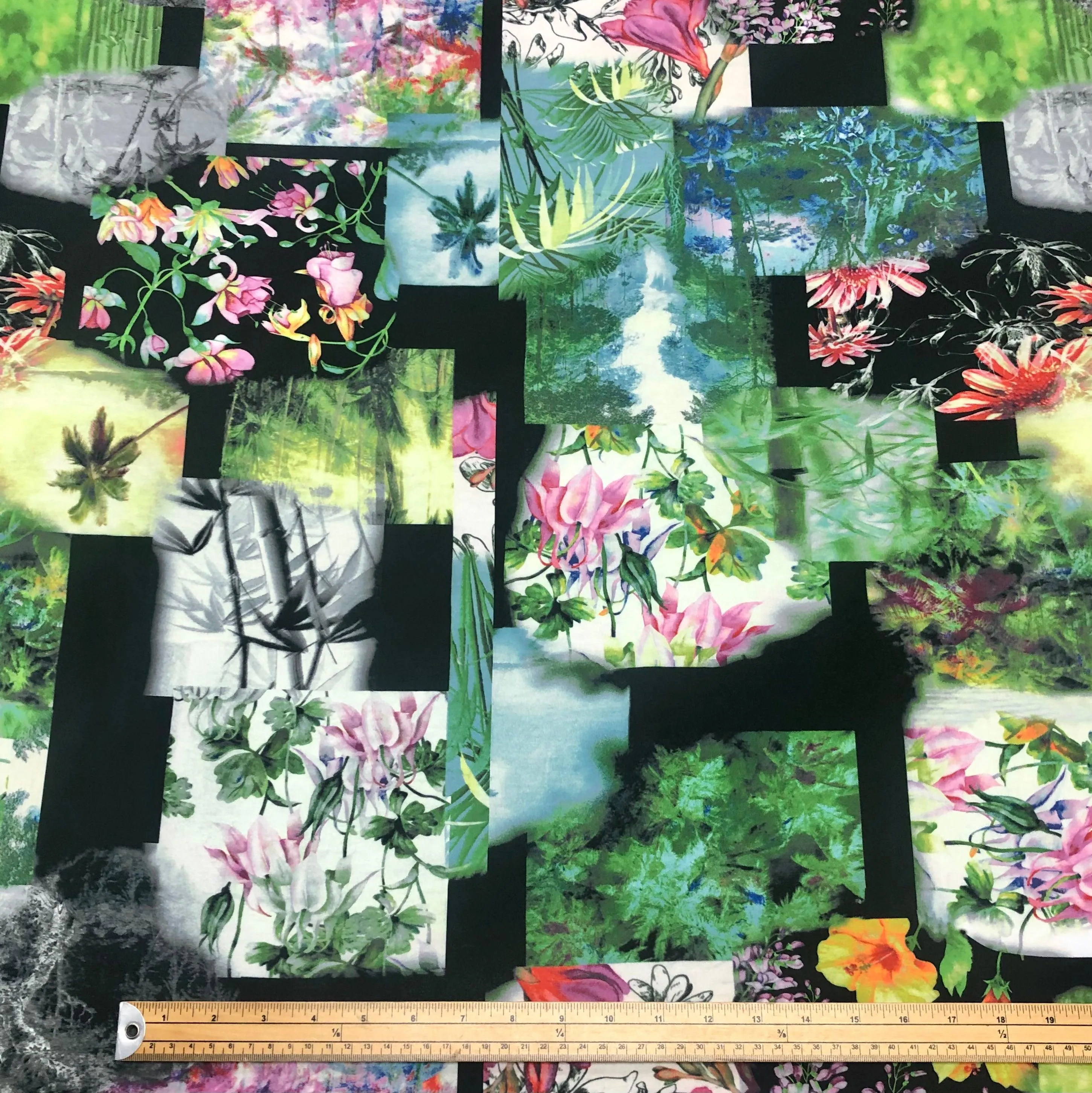 Garden Collage Cotton-Touch Polyester Fabric