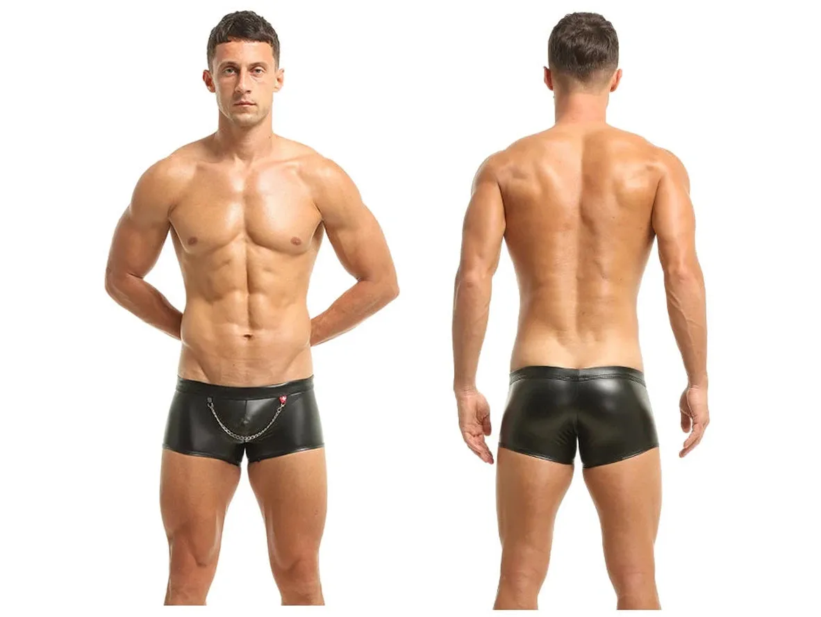 Gay Boxer Briefs | Sexy Faux Leather Boxer Briefs