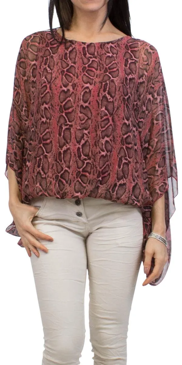 Geonna Python Silk Blouse