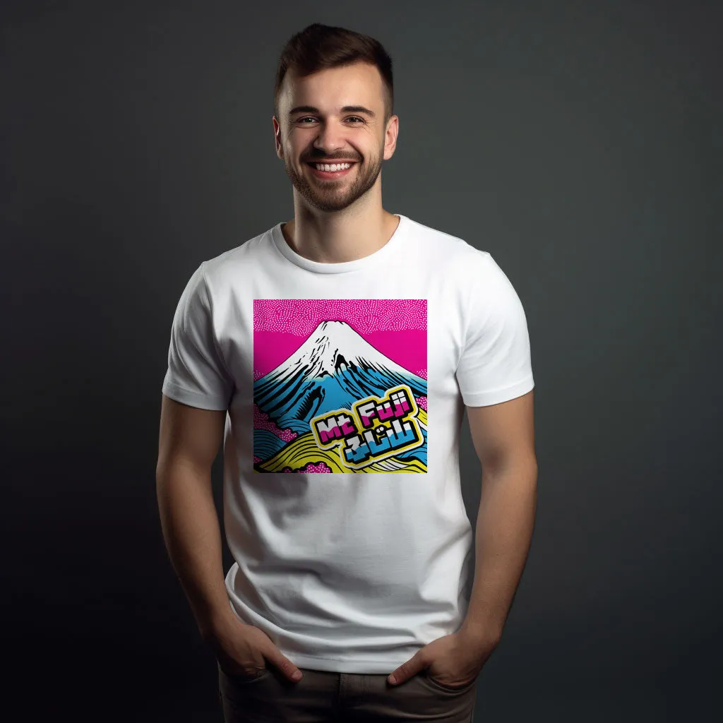 Get Noticed with Mt Fuji Pop Art Men's T-Shirts - Stand Out in Style 002