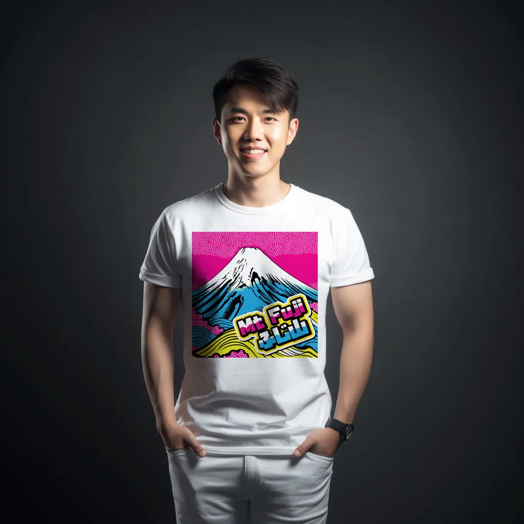 Get Noticed with Mt Fuji Pop Art Men's T-Shirts - Stand Out in Style 002