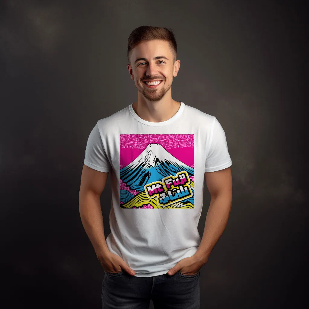 Get Noticed with Mt Fuji Pop Art Men's T-Shirts - Stand Out in Style 002