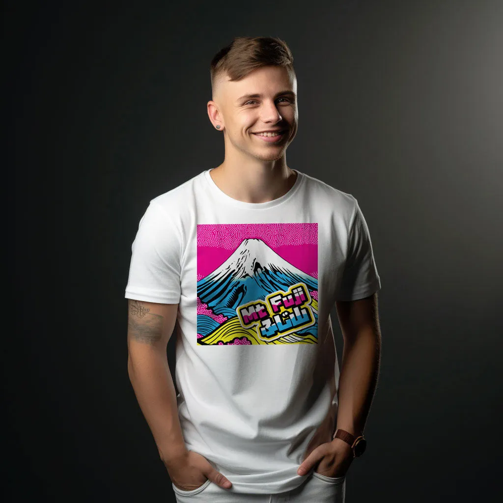 Get Noticed with Mt Fuji Pop Art Men's T-Shirts - Stand Out in Style 002