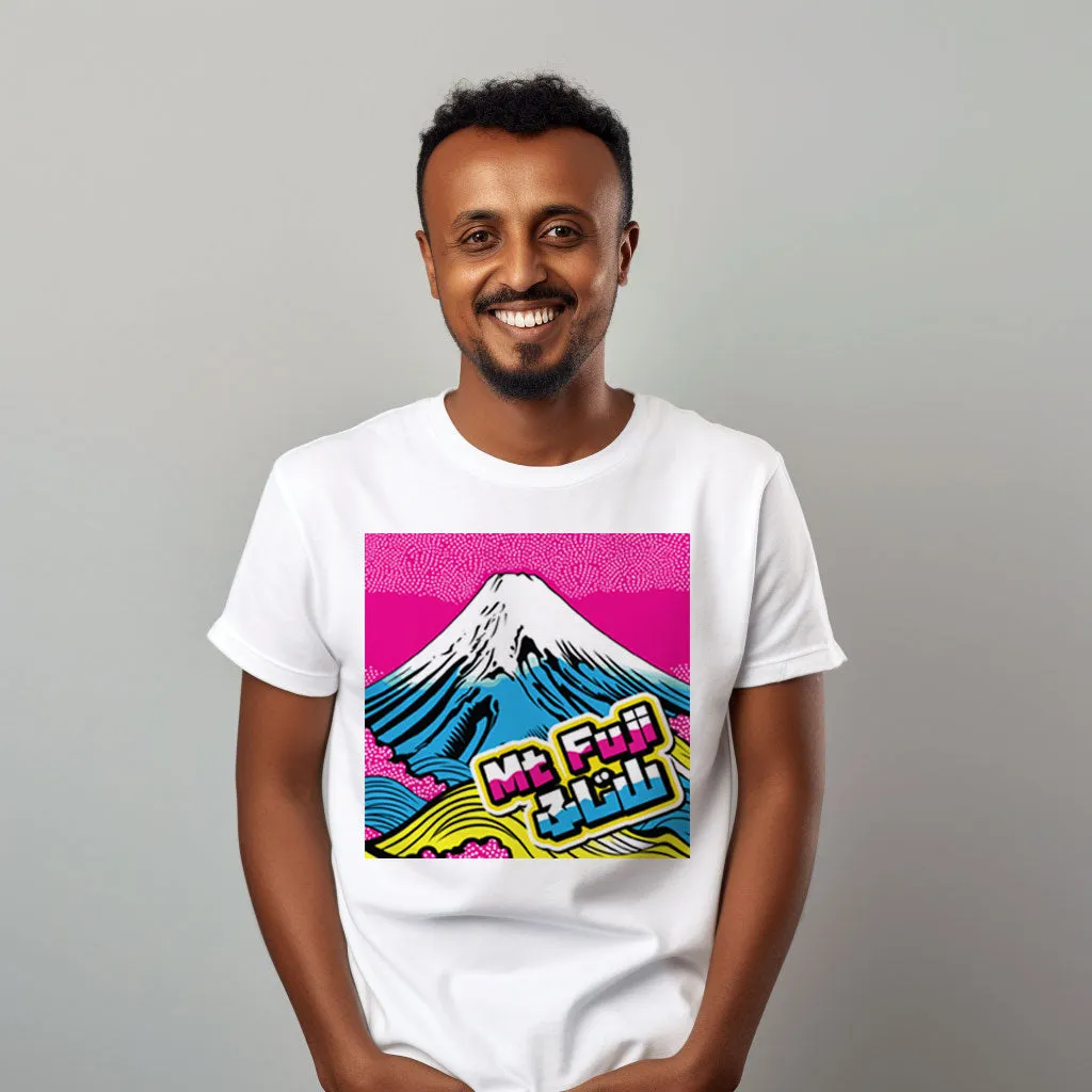 Get Noticed with Mt Fuji Pop Art Men's T-Shirts - Stand Out in Style 002