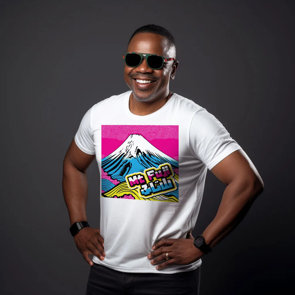 Get Noticed with Mt Fuji Pop Art Men's T-Shirts - Stand Out in Style 002