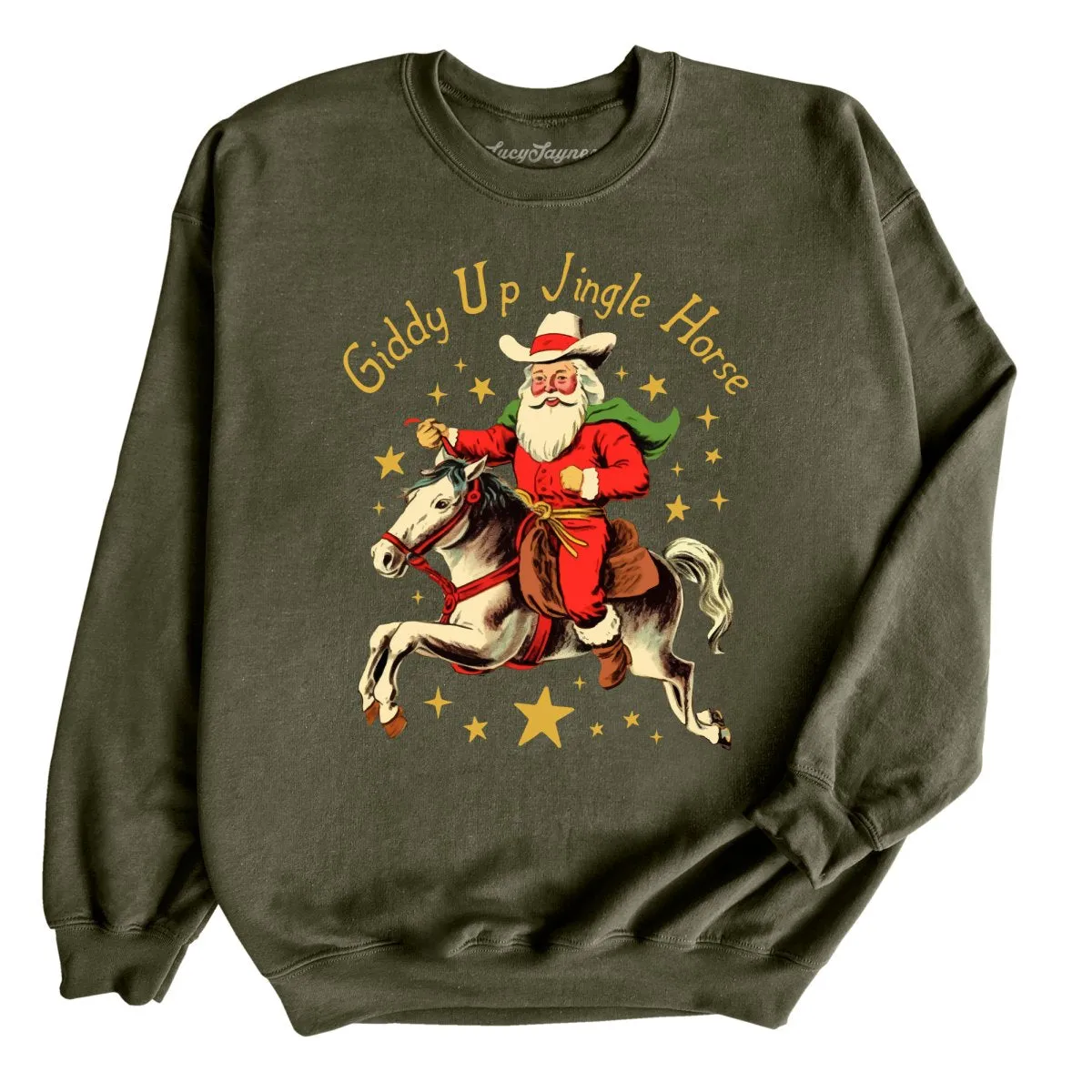 Giddy Up Jingle Horse Sweatshirt