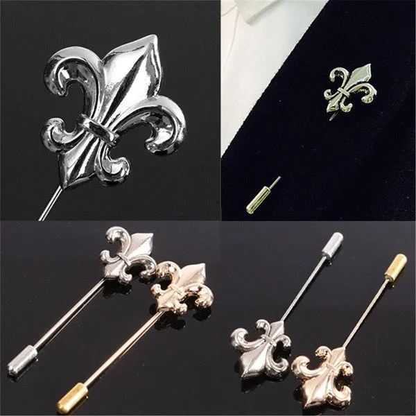 Golden French Lily (Fleur-de-lis) Lapel Pin