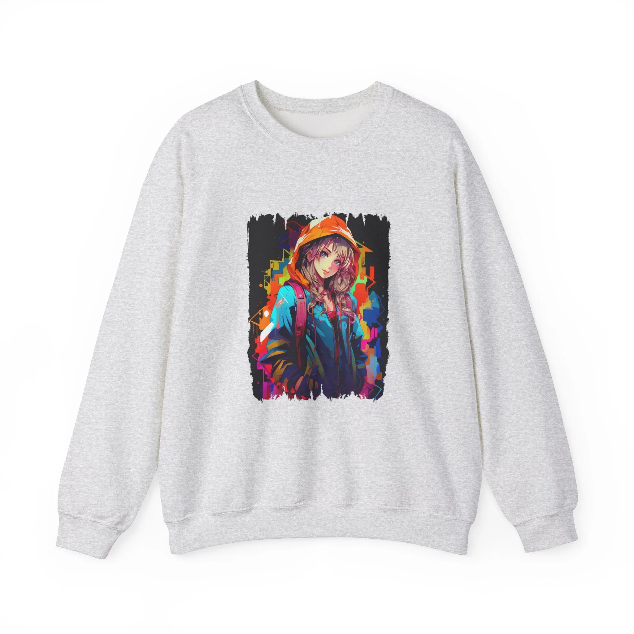 Graffiti Anime Girls Unisex Heavy Blend™ Crewneck Sweatshirt