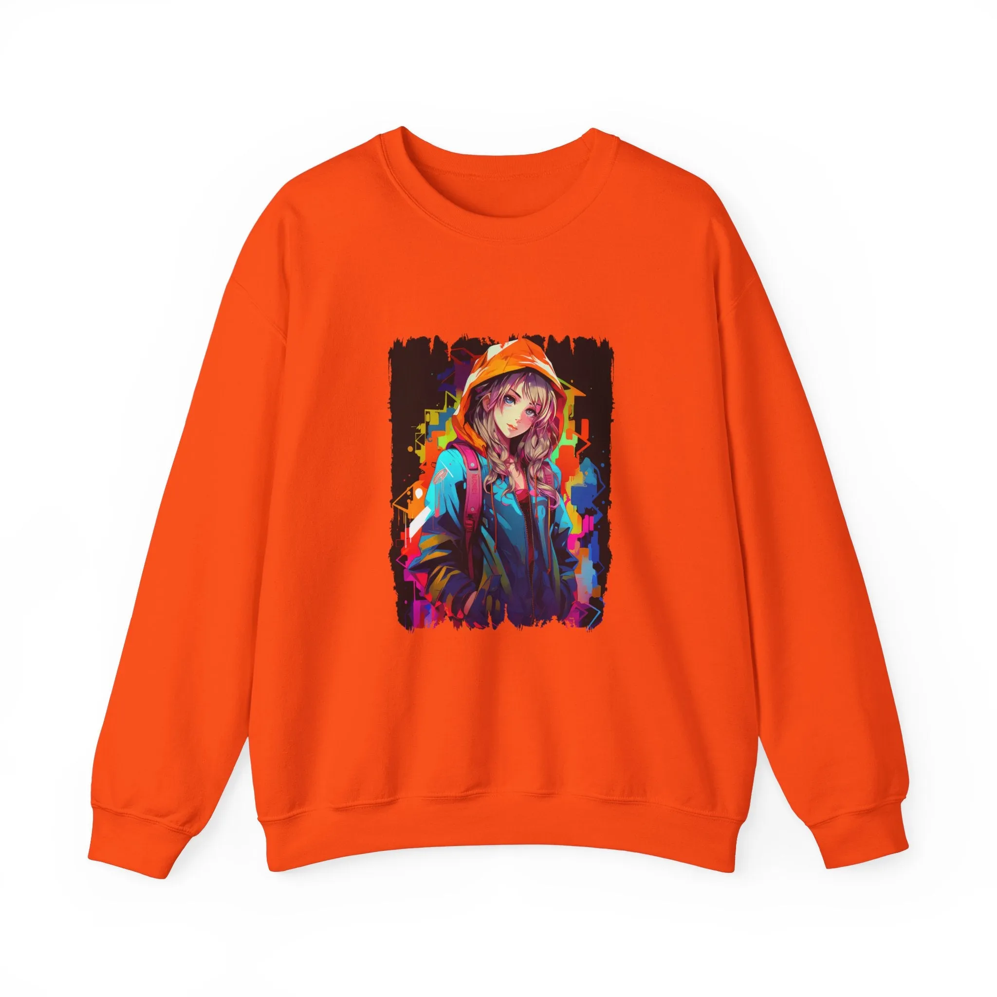 Graffiti Anime Girls Unisex Heavy Blend™ Crewneck Sweatshirt