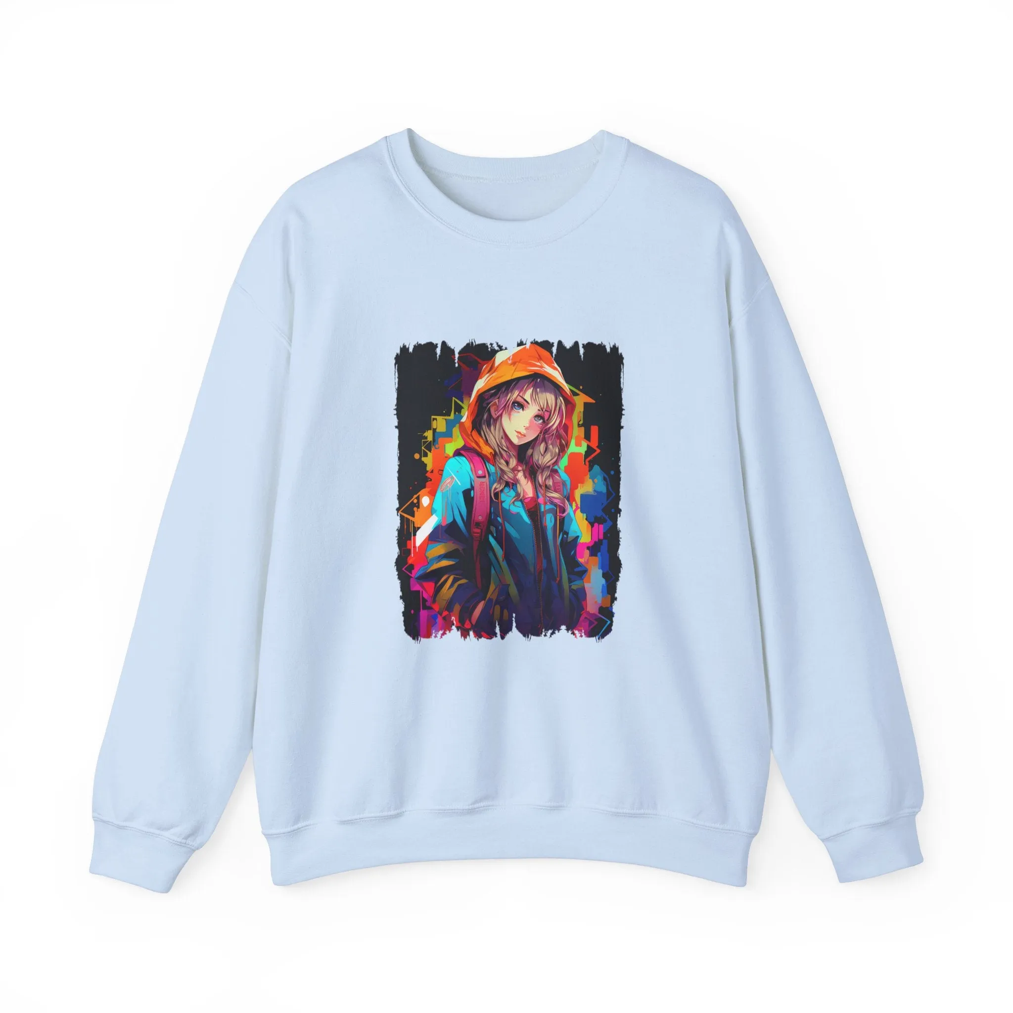 Graffiti Anime Girls Unisex Heavy Blend™ Crewneck Sweatshirt