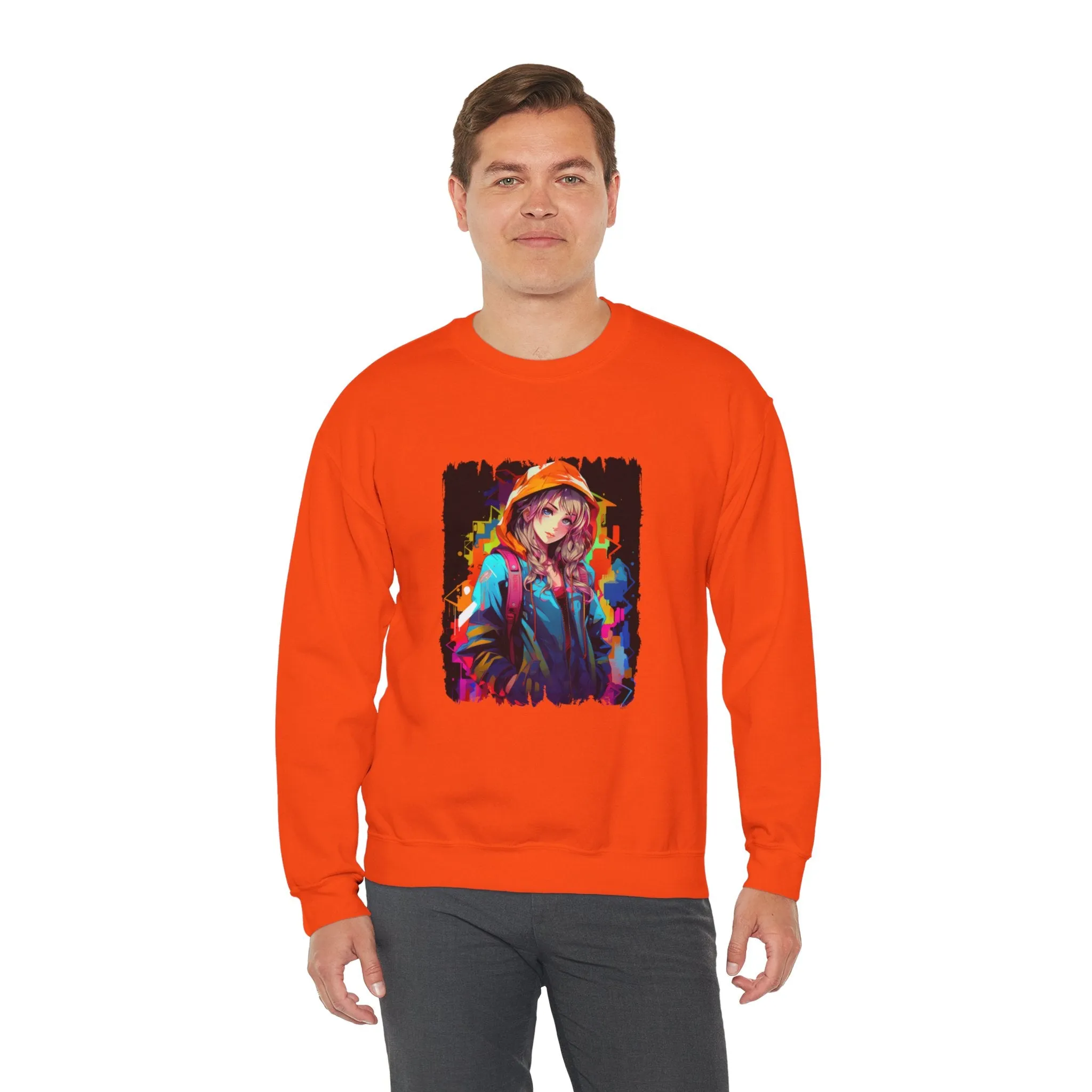 Graffiti Anime Girls Unisex Heavy Blend™ Crewneck Sweatshirt