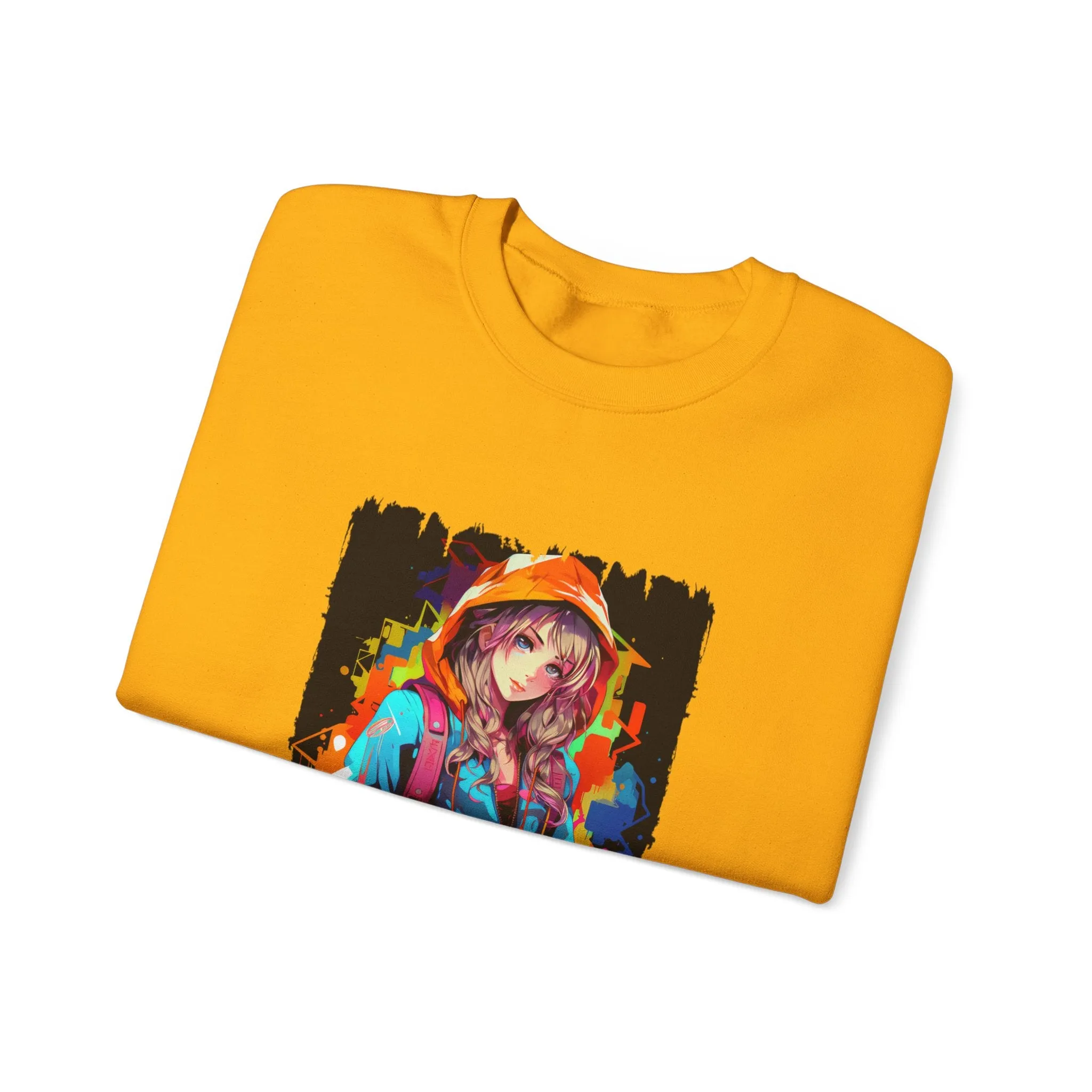 Graffiti Anime Girls Unisex Heavy Blend™ Crewneck Sweatshirt