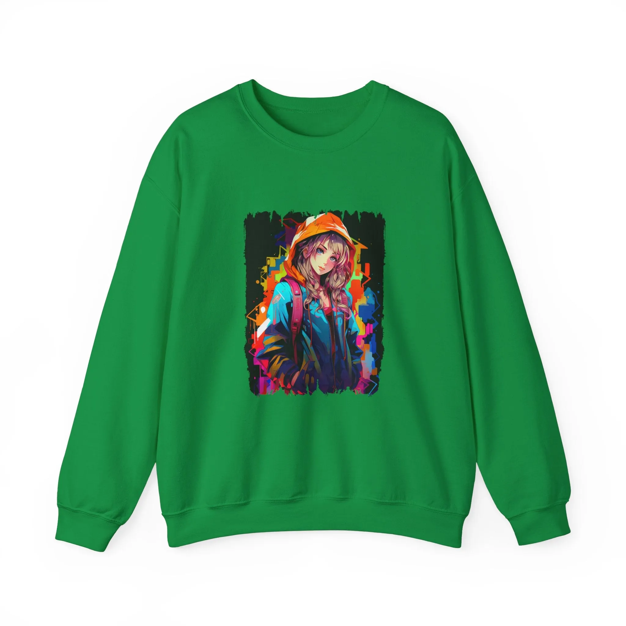 Graffiti Anime Girls Unisex Heavy Blend™ Crewneck Sweatshirt