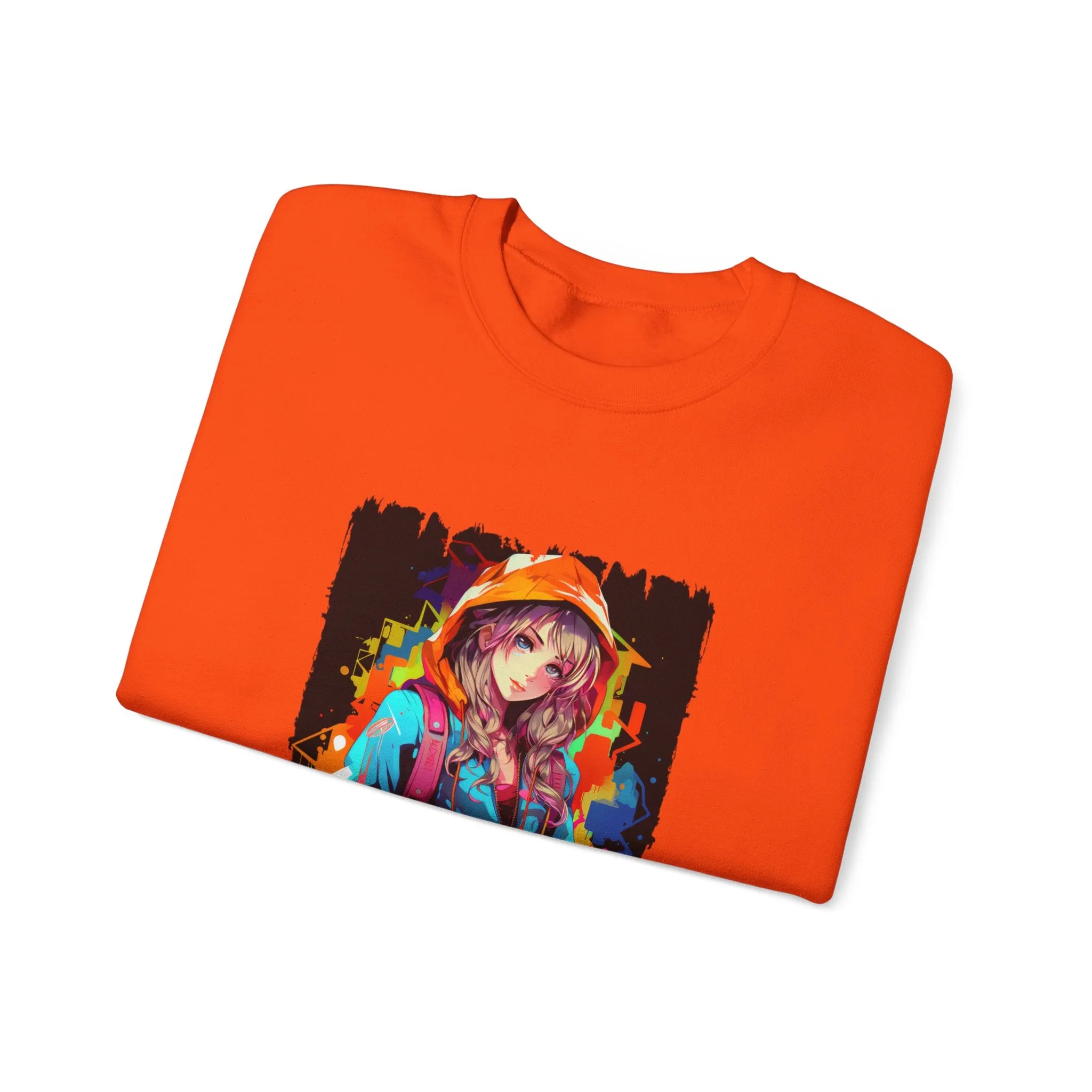 Graffiti Anime Girls Unisex Heavy Blend™ Crewneck Sweatshirt