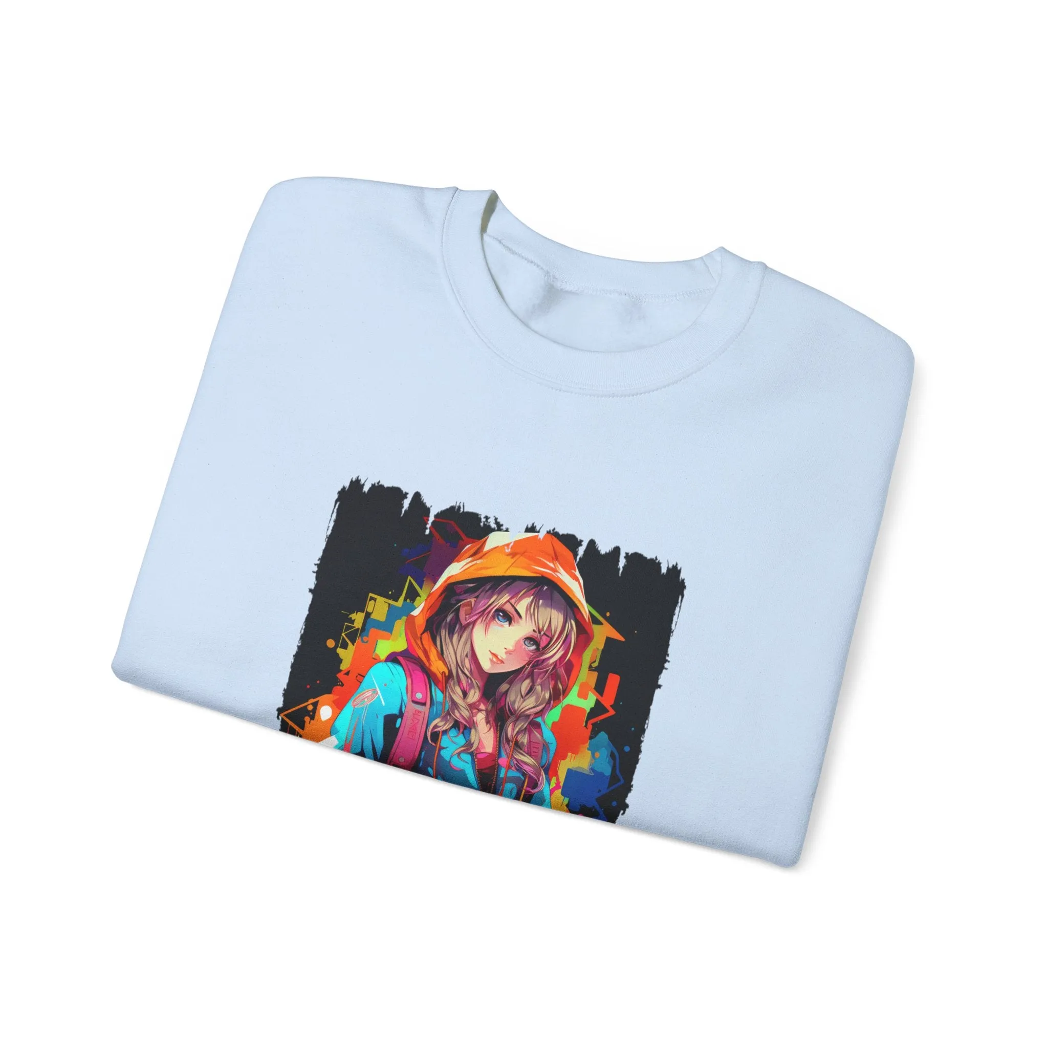 Graffiti Anime Girls Unisex Heavy Blend™ Crewneck Sweatshirt