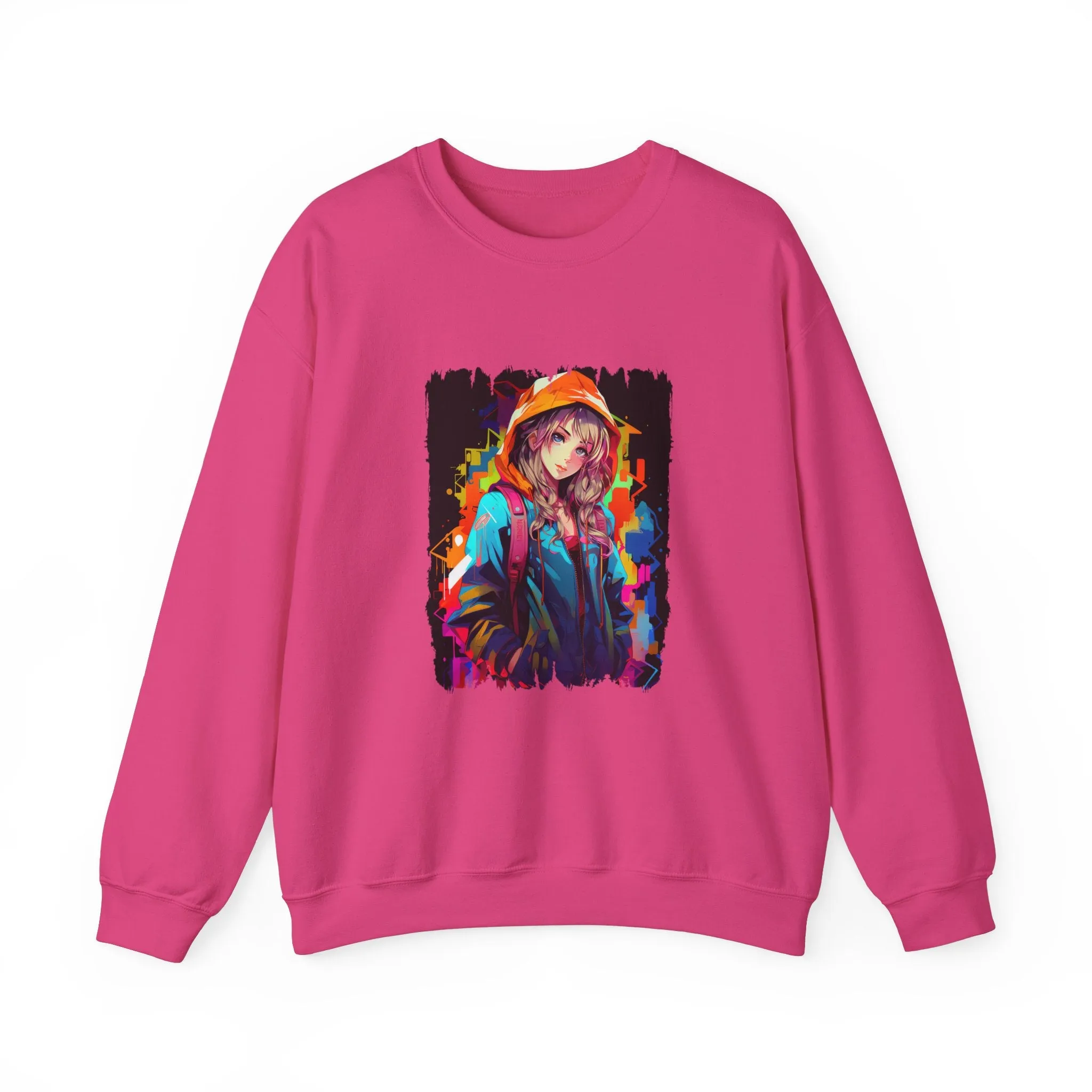 Graffiti Anime Girls Unisex Heavy Blend™ Crewneck Sweatshirt