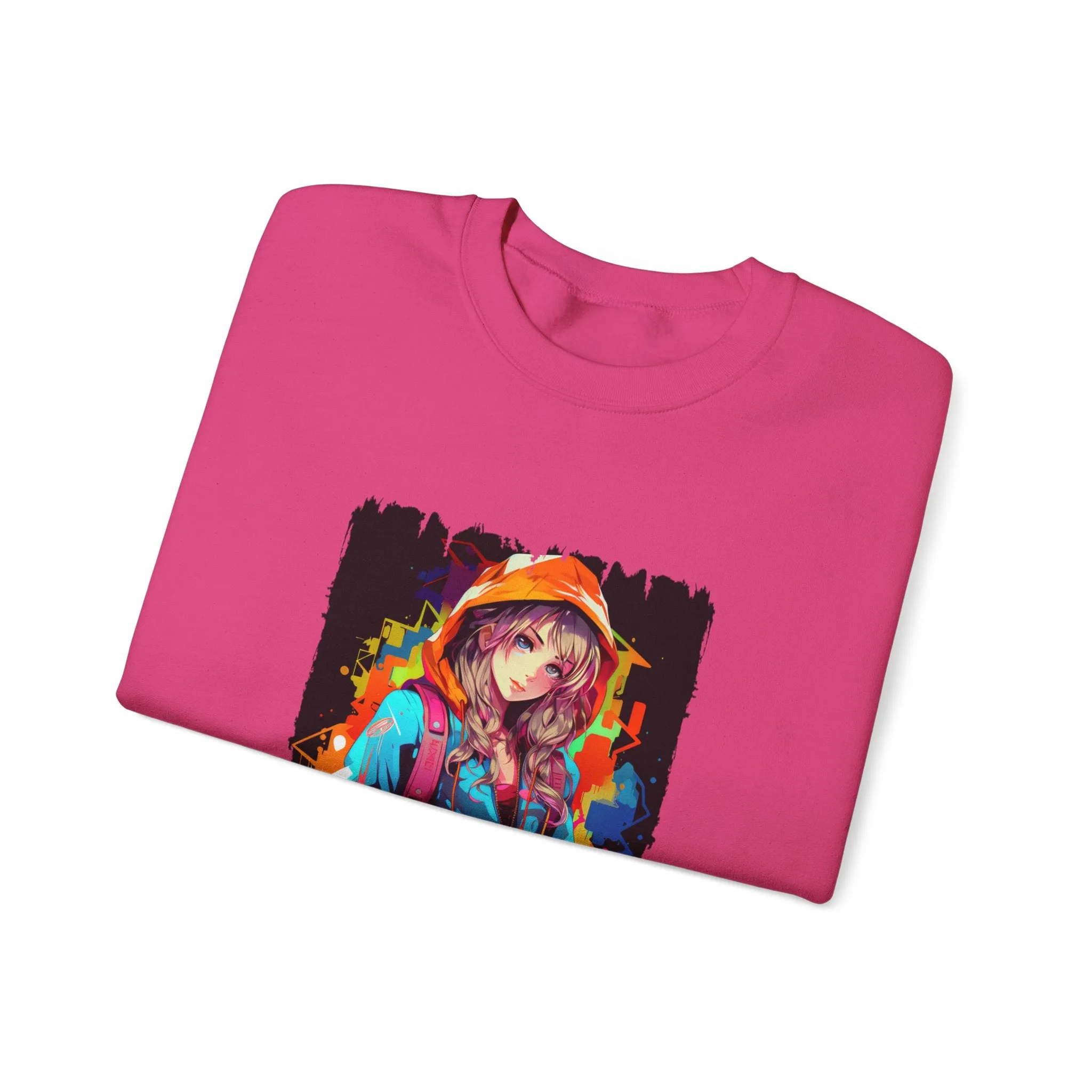 Graffiti Anime Girls Unisex Heavy Blend™ Crewneck Sweatshirt