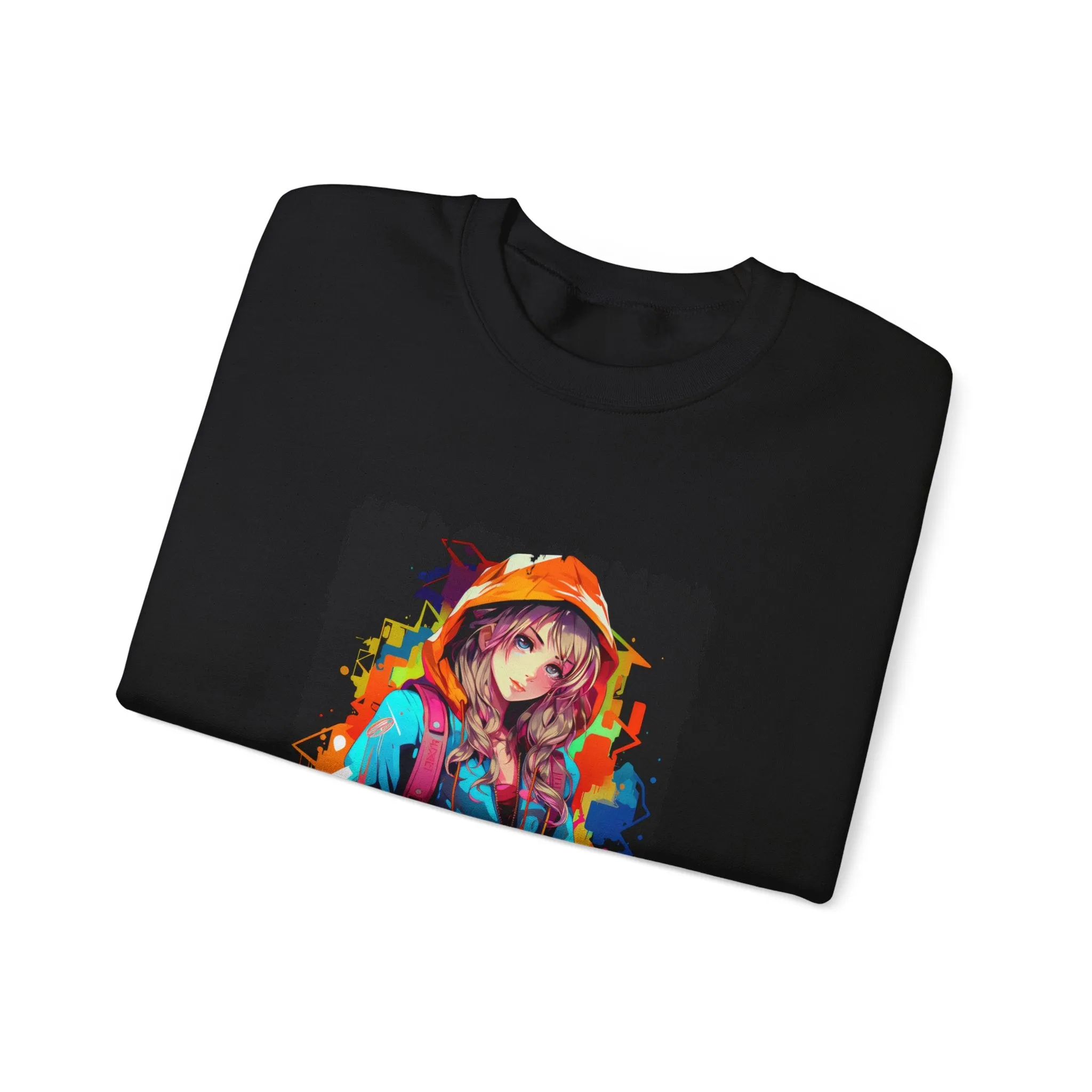 Graffiti Anime Girls Unisex Heavy Blend™ Crewneck Sweatshirt