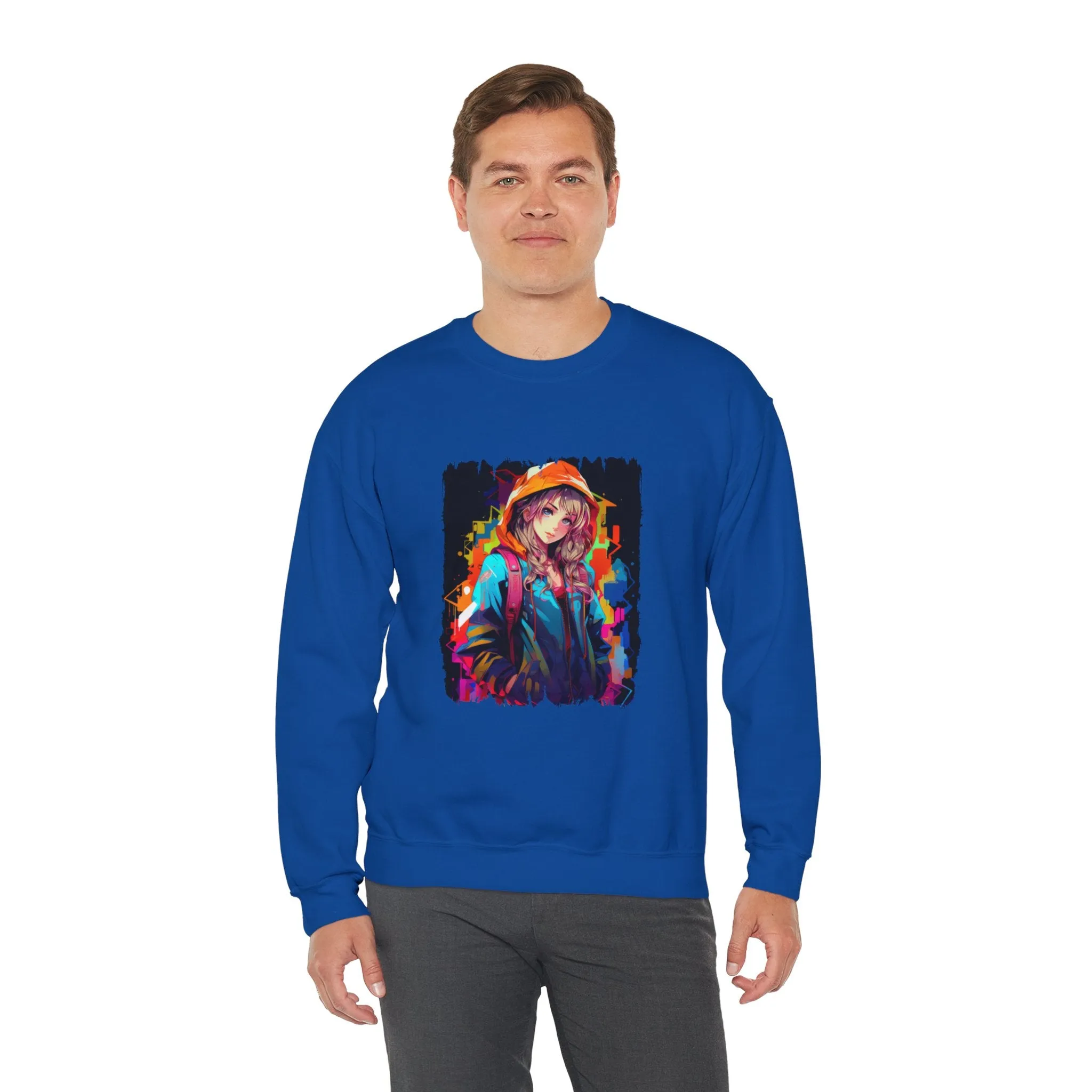 Graffiti Anime Girls Unisex Heavy Blend™ Crewneck Sweatshirt