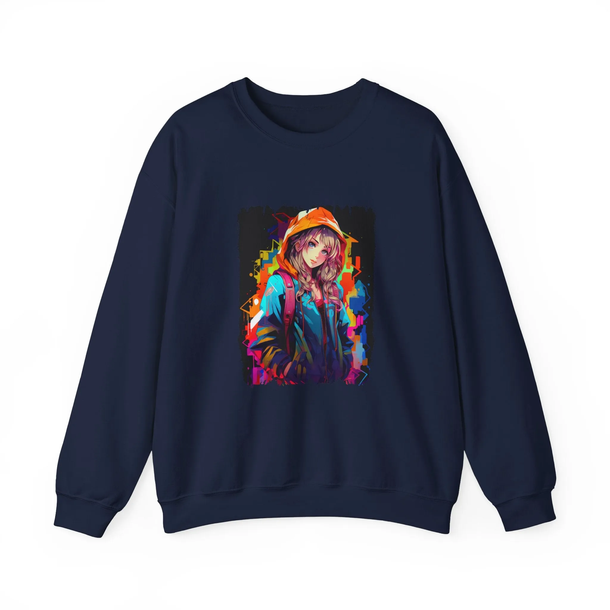 Graffiti Anime Girls Unisex Heavy Blend™ Crewneck Sweatshirt