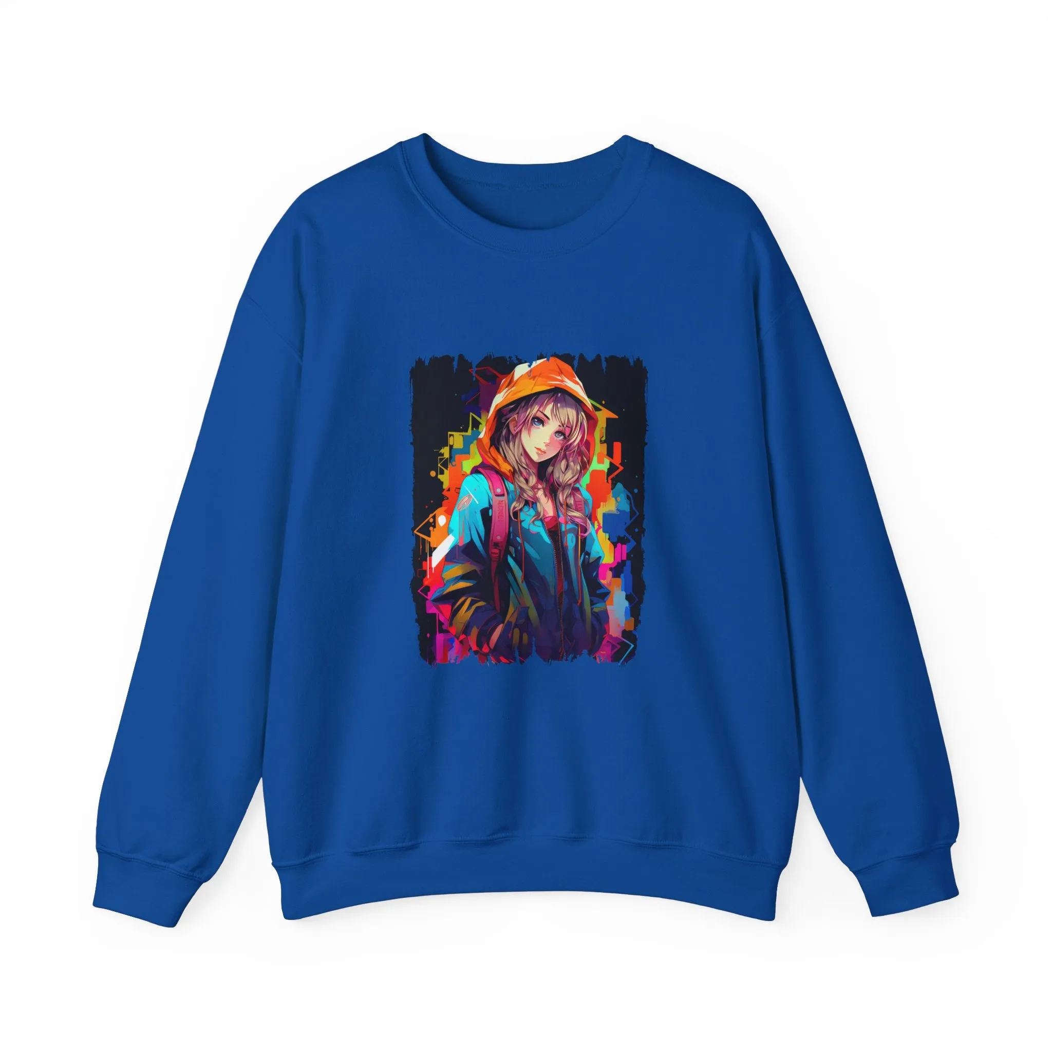 Graffiti Anime Girls Unisex Heavy Blend™ Crewneck Sweatshirt