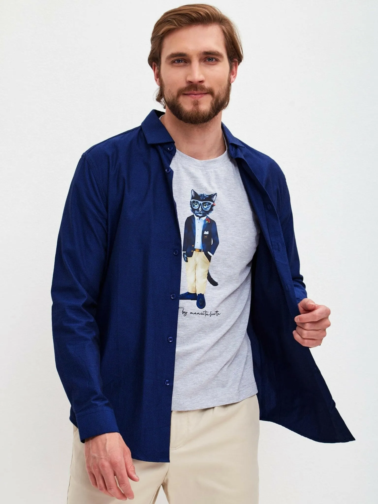 Grey Printed T-shirt REGATTA CAT