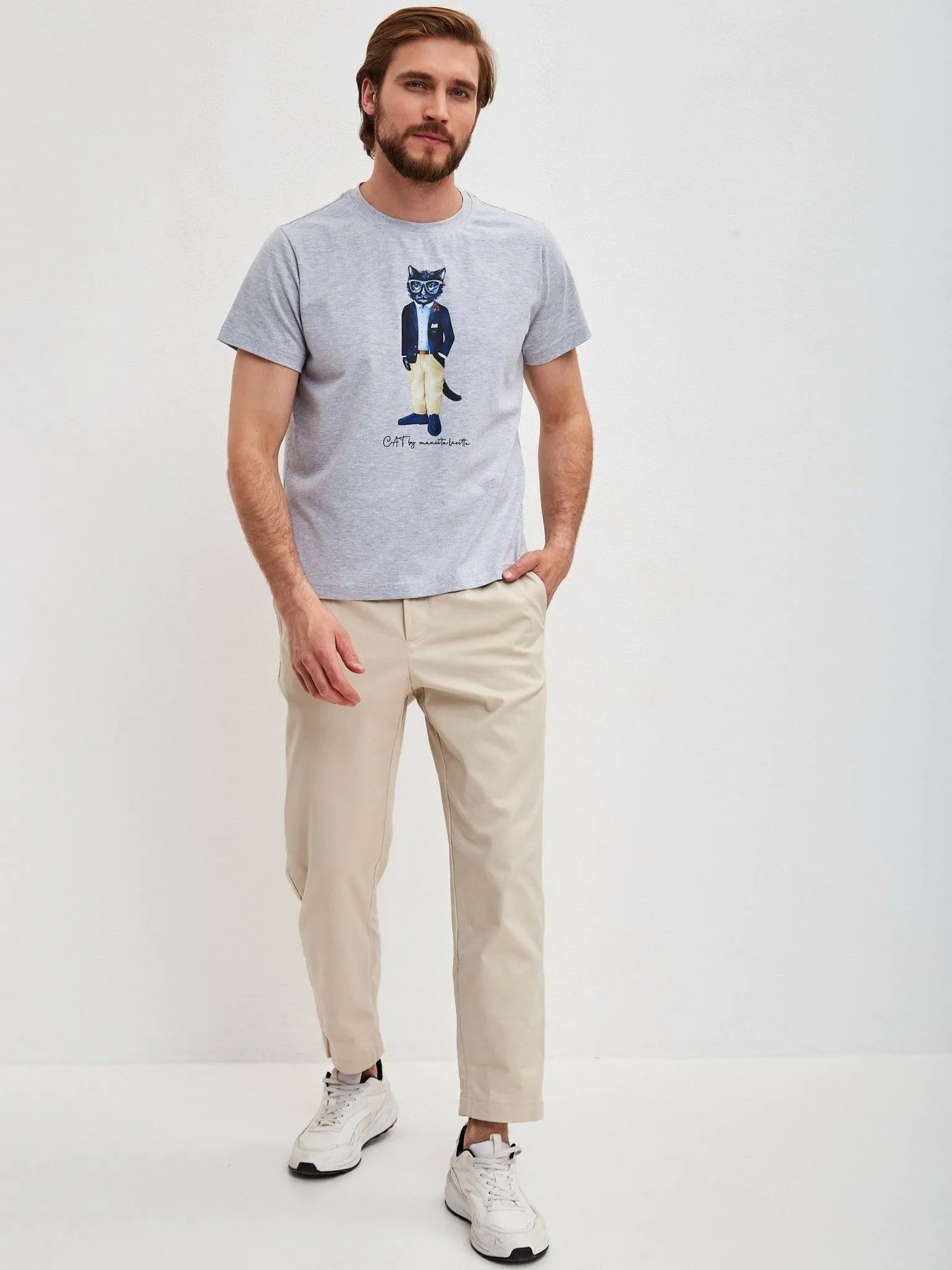 Grey Printed T-shirt REGATTA CAT