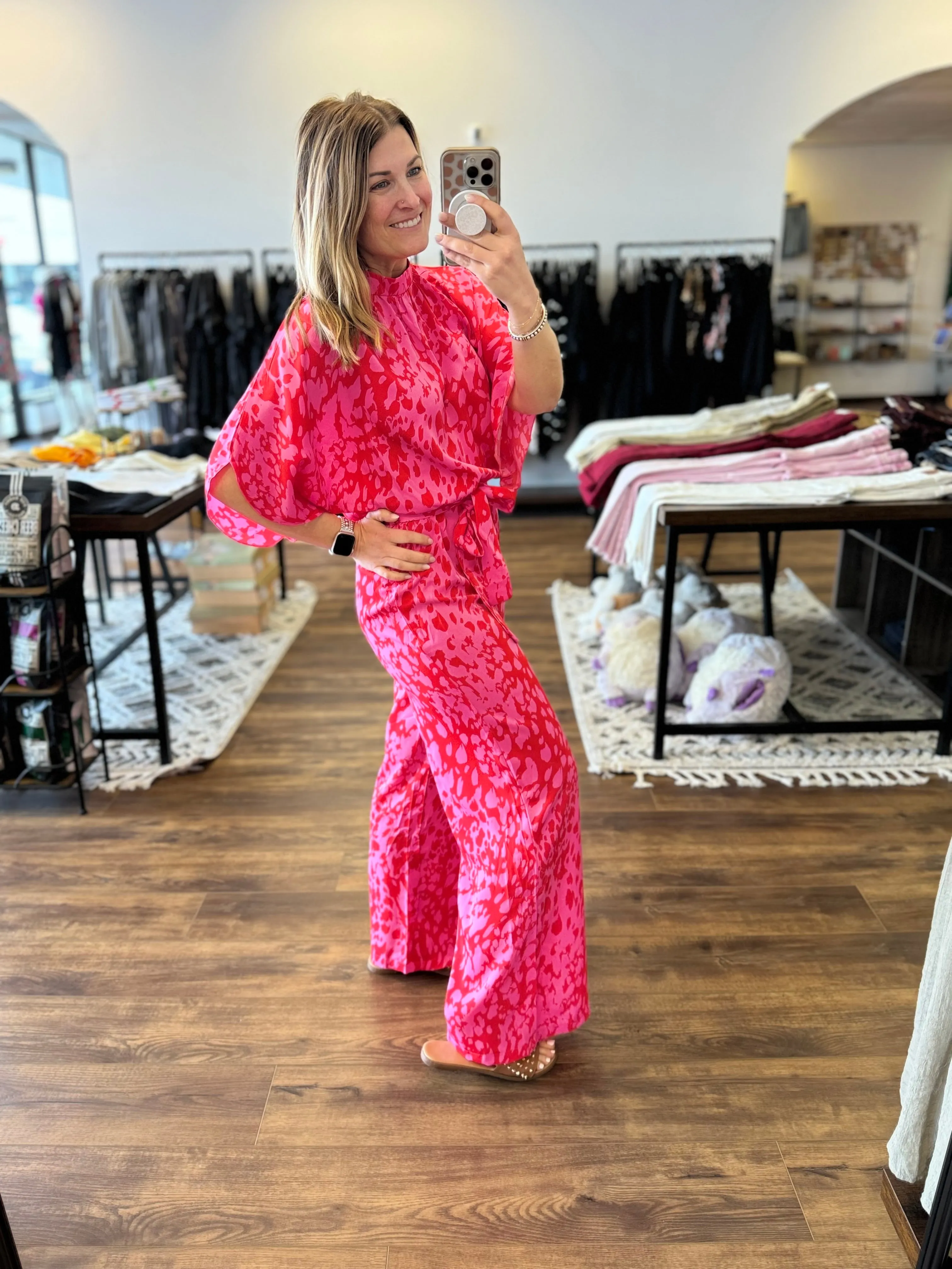 Hailey - Pink Leopard Jumpsuit