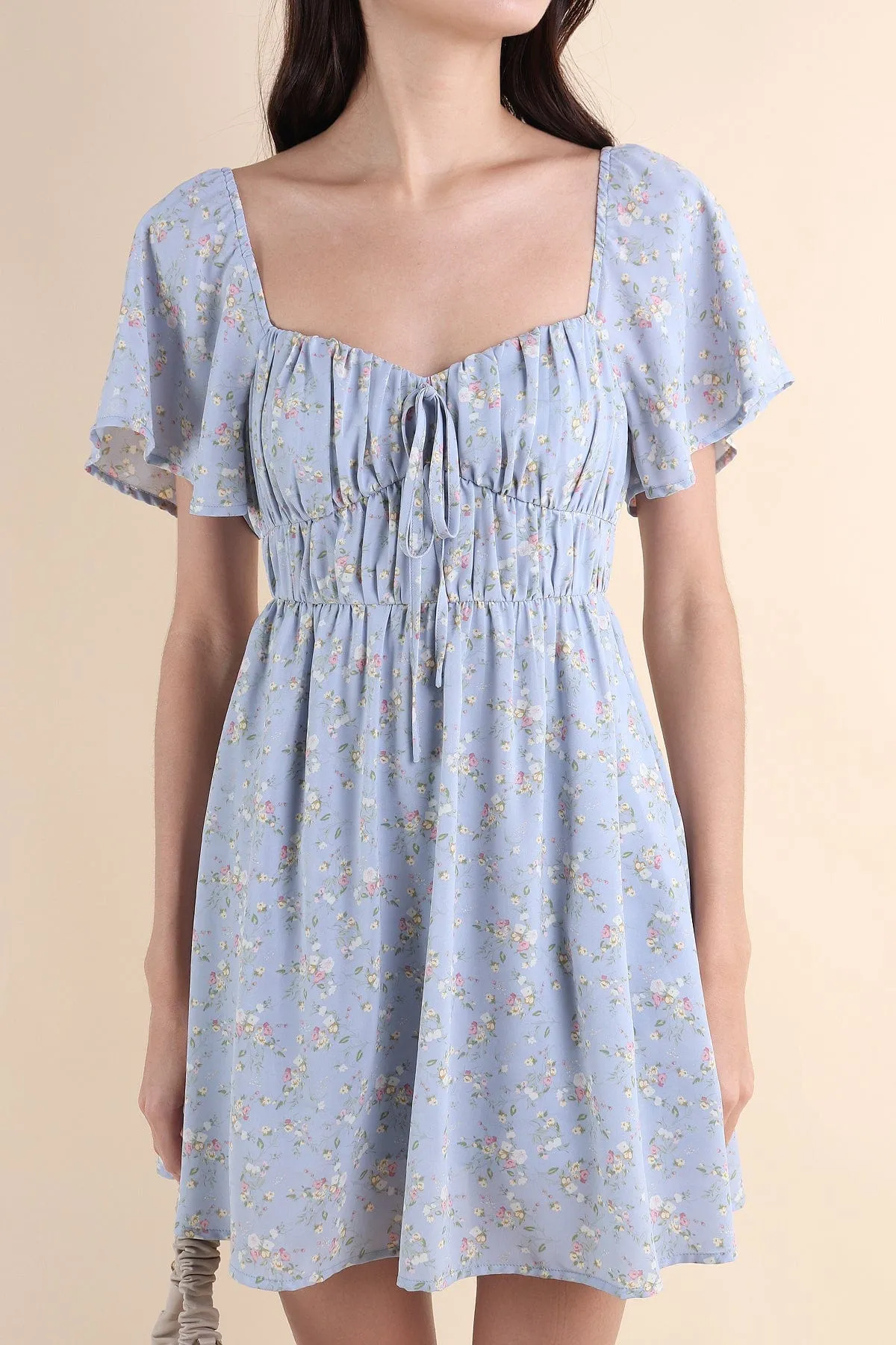 HAYLEY FLORAL DRESS IN BLUE