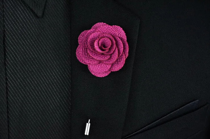 Indigo Purple Begonia Lapel Pin