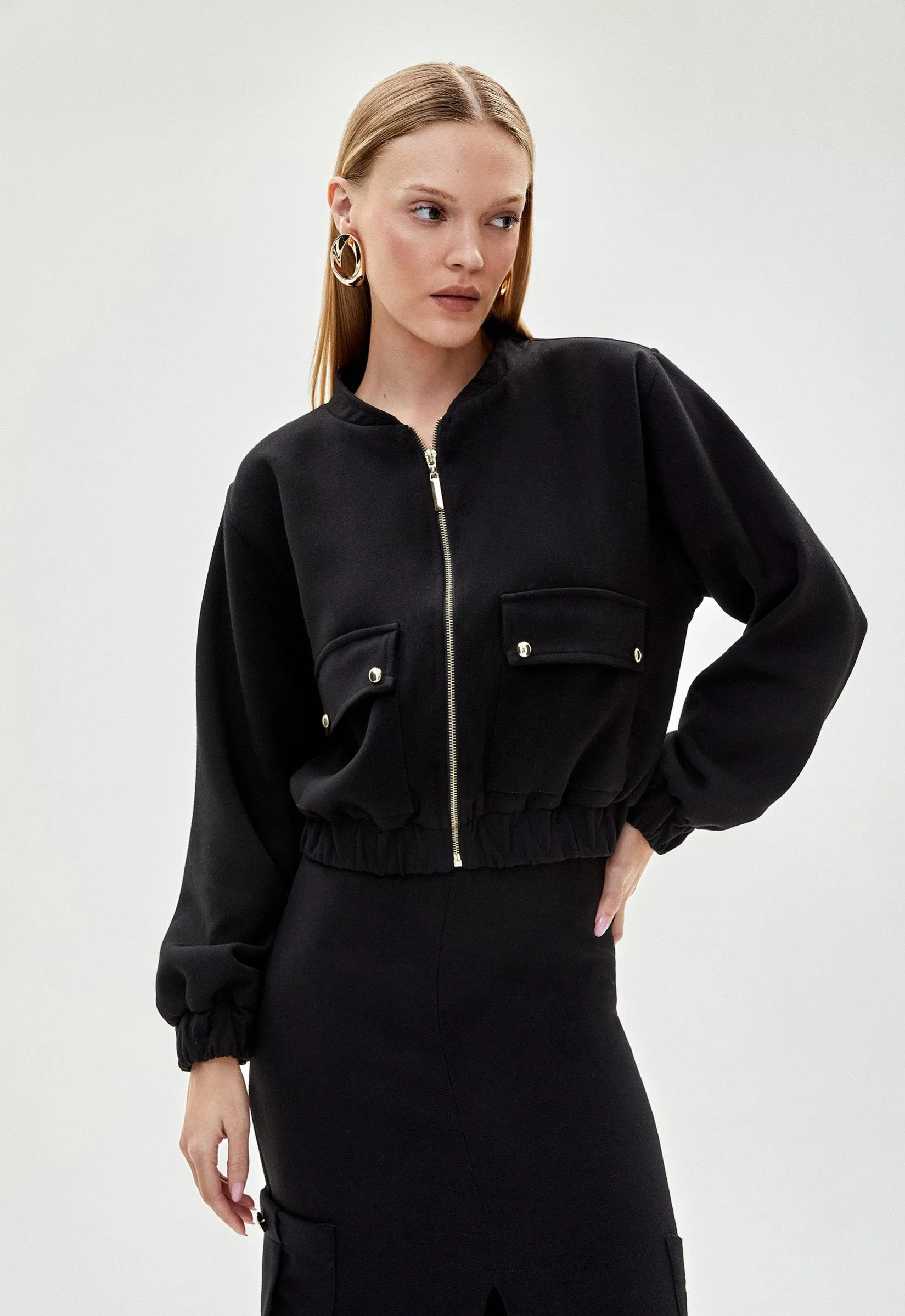 Jaqueta Bomber Gabrielle - Preto