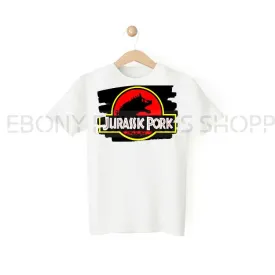 Jurassic Pork Funny White T-shirts Sarcastic Unisex Adult Men Women T Shirts